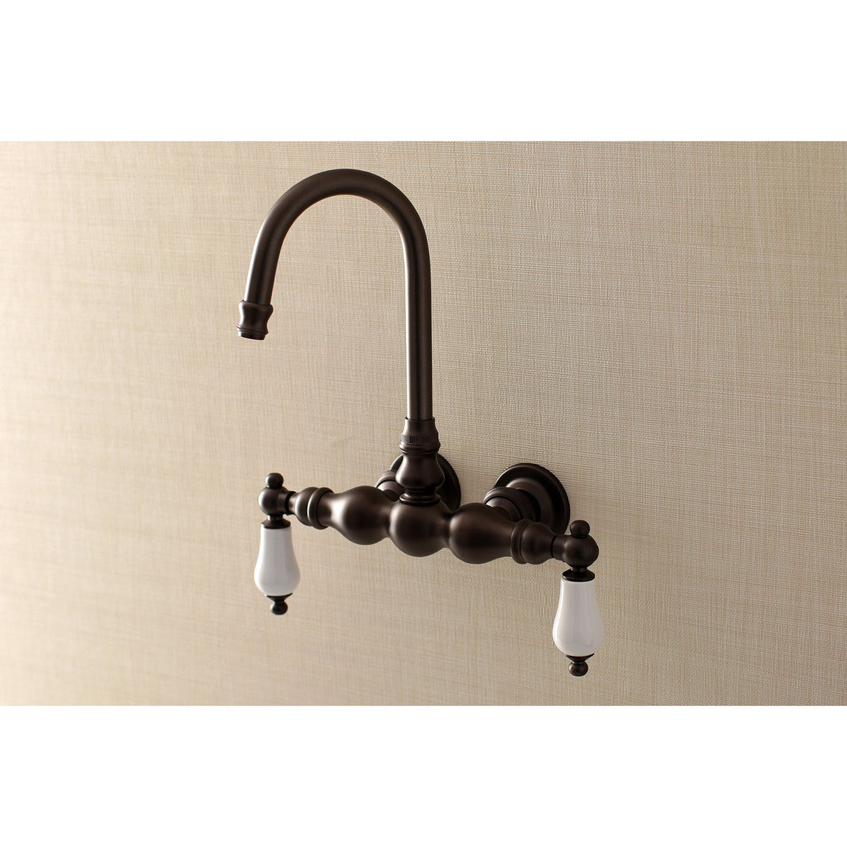 Aqua Vintage AE5T5 Two-Handle 2-Hole Tub Wall Mount Clawfoot Tub Faucet, Oil Rubbed Bronze