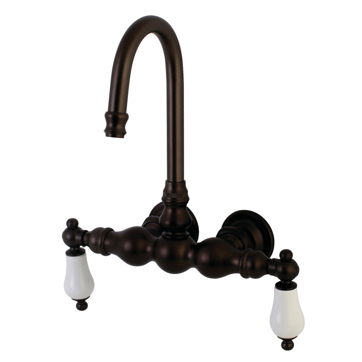 Aqua Vintage AE5T5 Two-Handle 2-Hole Tub Wall Mount Clawfoot Tub Faucet, Oil Rubbed Bronze