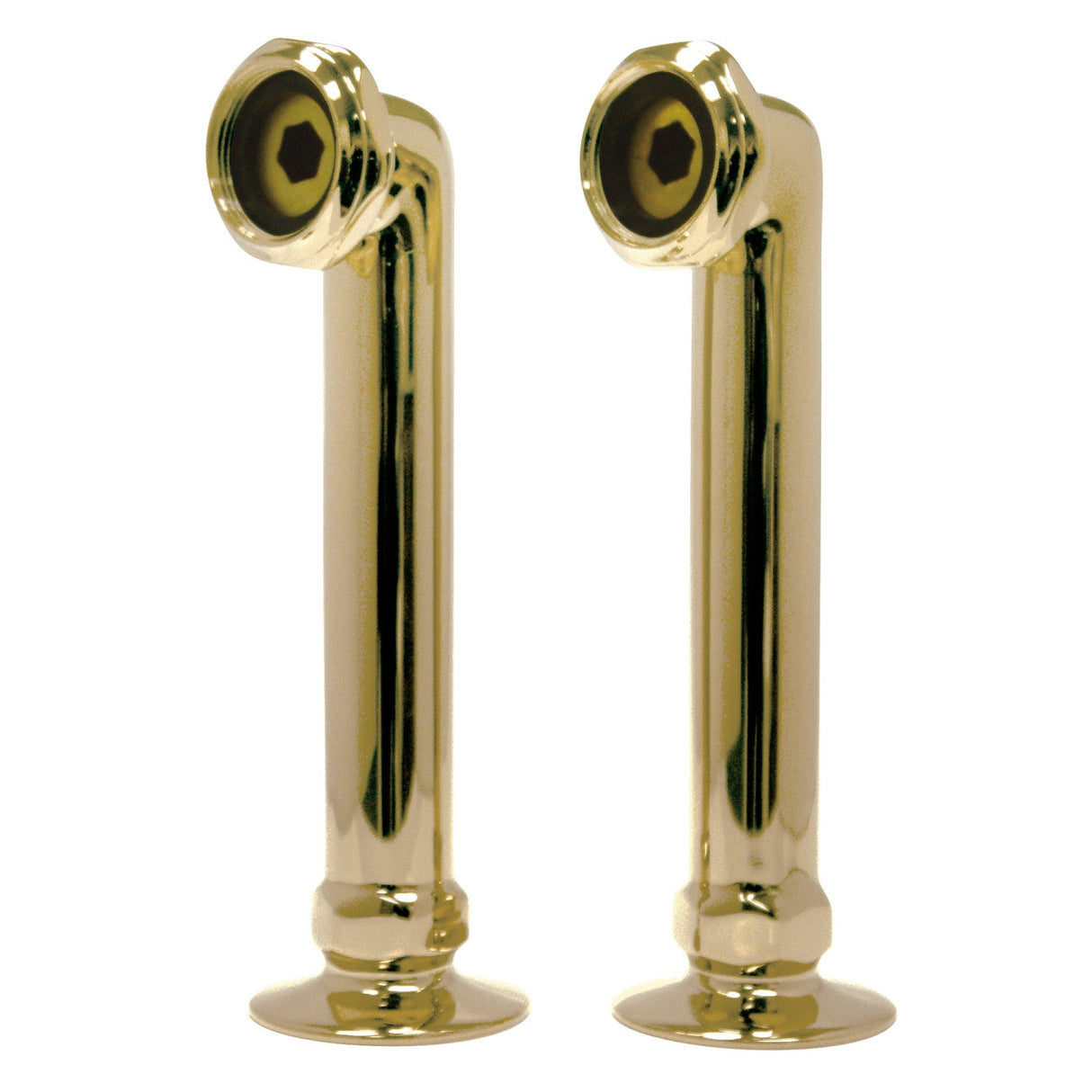Aqua Vintage AE6RS2 6-Inch Deck Mount Tub Faucet Riser, Polished Brass