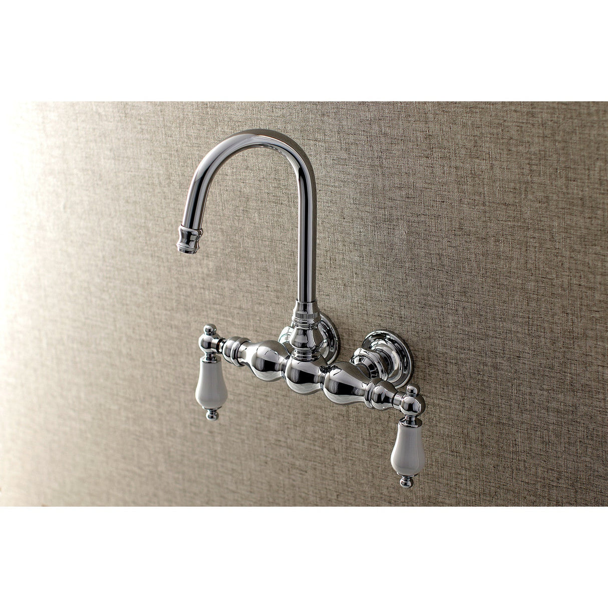 Aqua Vintage AE6T1 Two-Handle 2-Hole Tub Wall Mount Clawfoot Tub Faucet, Polished Chrome