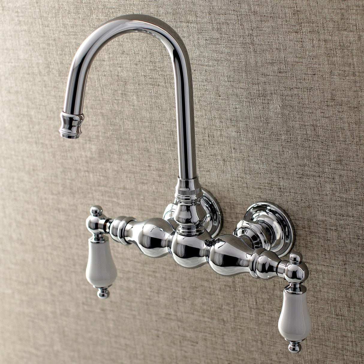 Aqua Vintage AE6T1 Two-Handle 2-Hole Tub Wall Mount Clawfoot Tub Faucet, Polished Chrome