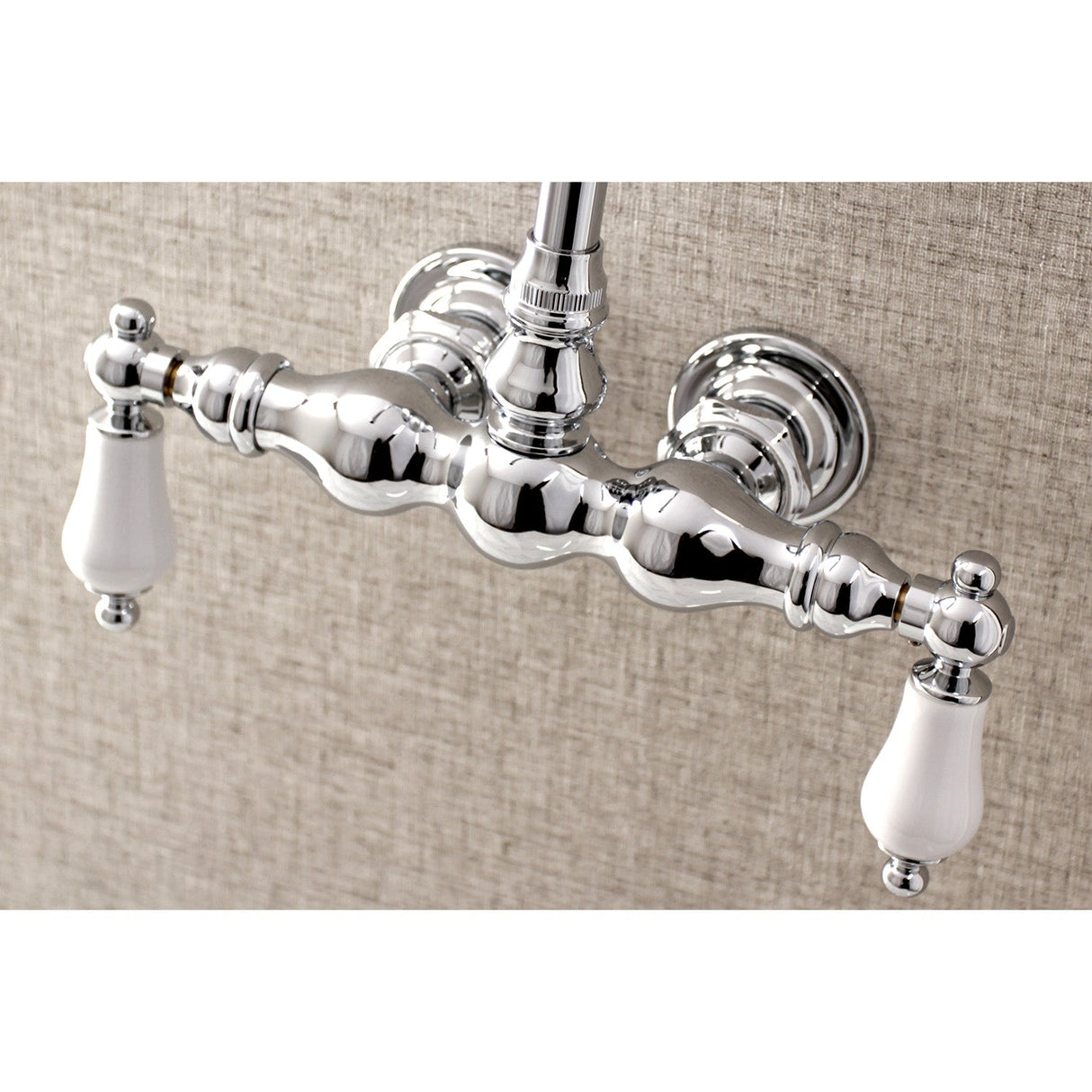 Aqua Vintage AE6T1 Two-Handle 2-Hole Tub Wall Mount Clawfoot Tub Faucet, Polished Chrome