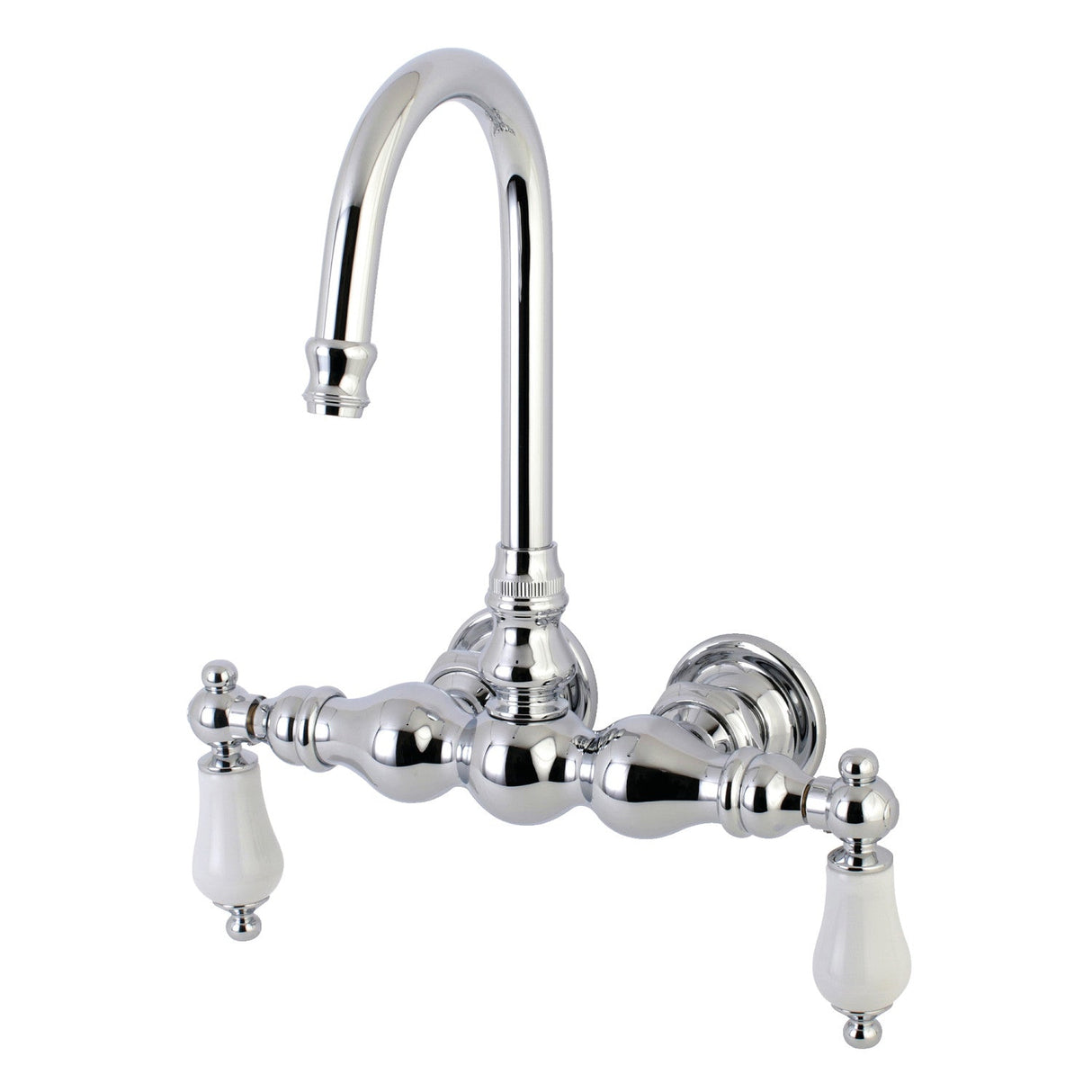 Aqua Vintage AE6T1 Two-Handle 2-Hole Tub Wall Mount Clawfoot Tub Faucet, Polished Chrome