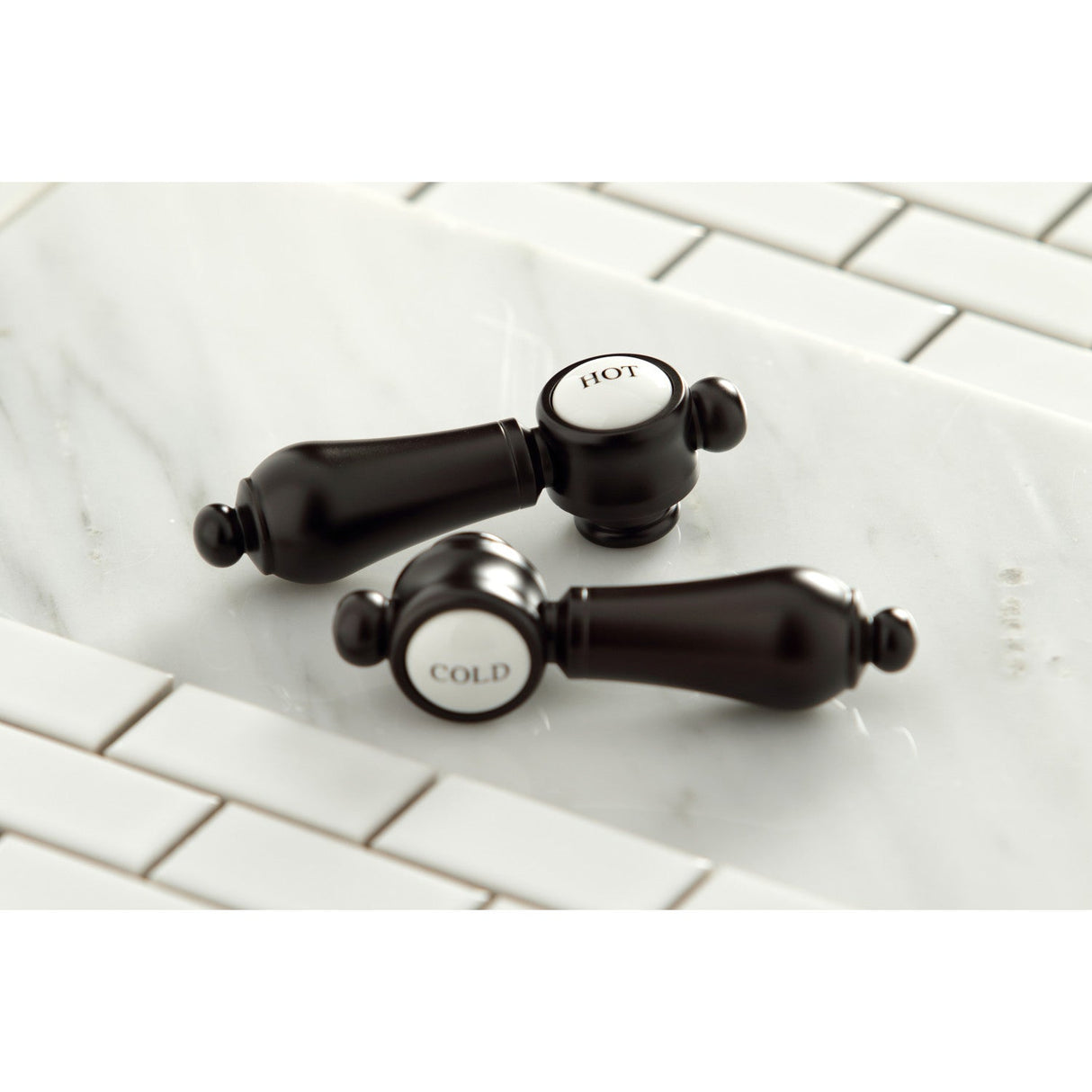 Heirloom AE7T5BAL Three-Handle 2-Hole Tub Wall Mount Clawfoot Tub Faucet with Hand Shower, Oil Rubbed Bronze