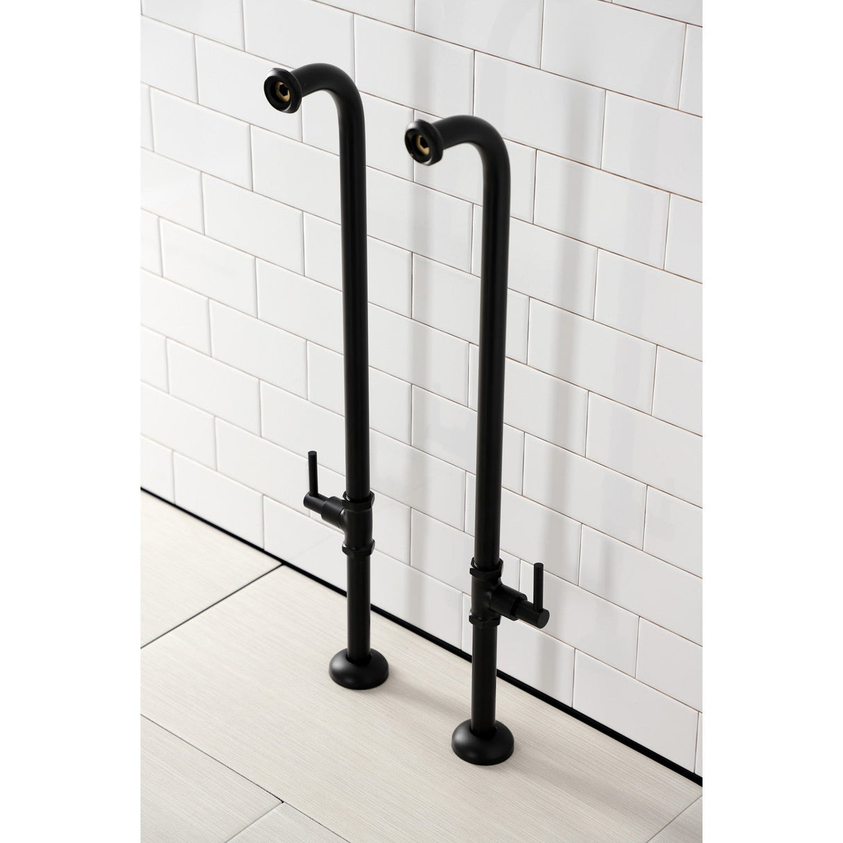 Concord AE810S0DL Freestanding Tub Supply Line, Matte Black