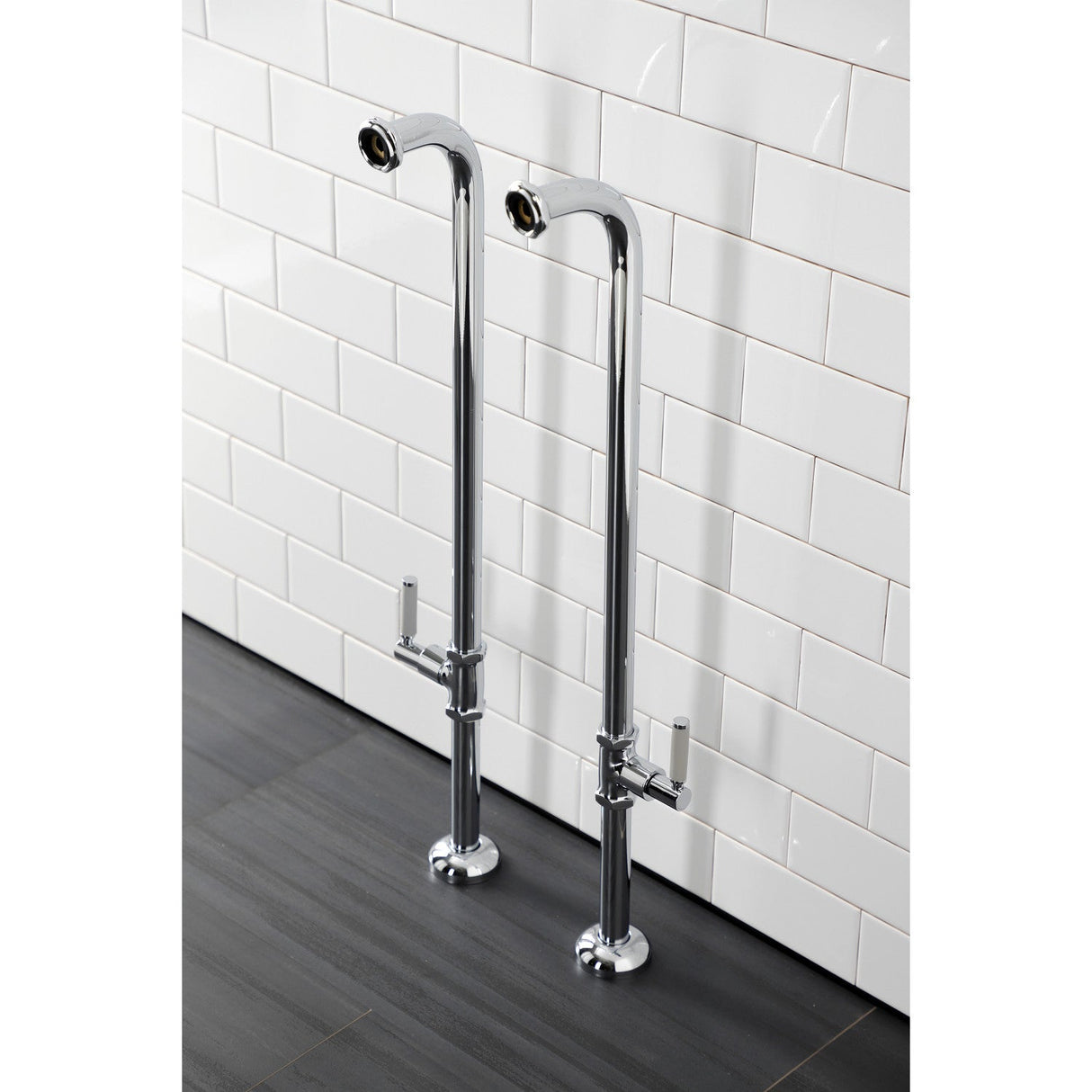 Concord AE810S1DKL Freestanding Tub Supply Line, Polished Chrome