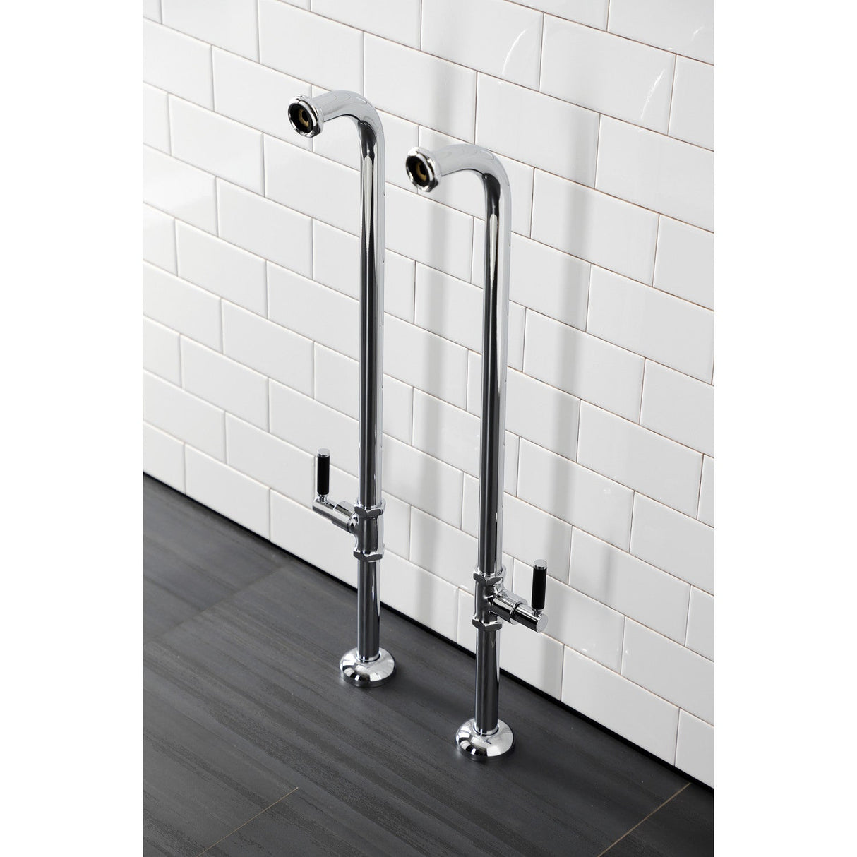 Concord AE810S1DKL Freestanding Tub Supply Line, Polished Chrome
