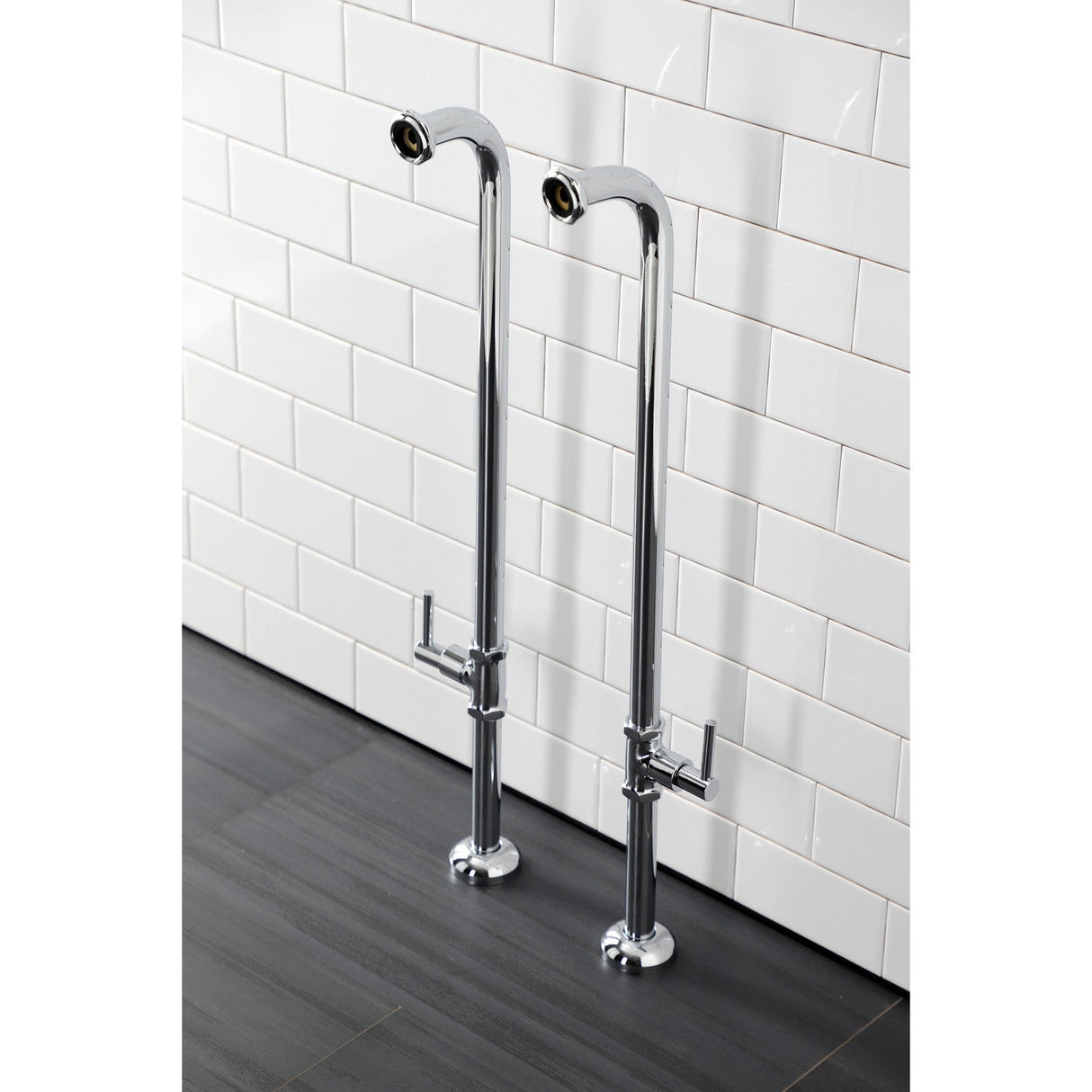 Concord AE810S1DL Freestanding Tub Supply Line, Polished Chrome