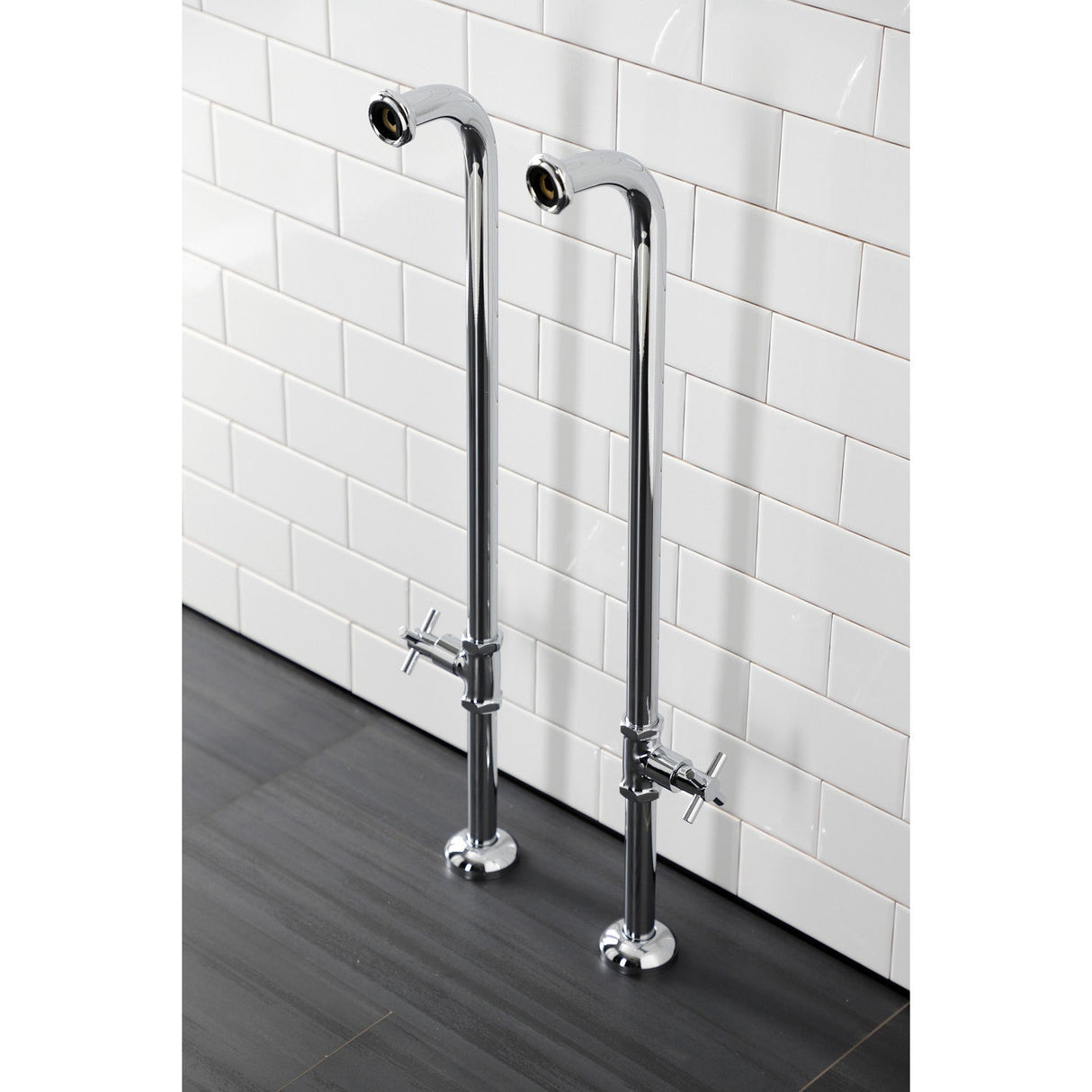 Concord AE810S1DX Freestanding Tub Supply Line, Polished Chrome