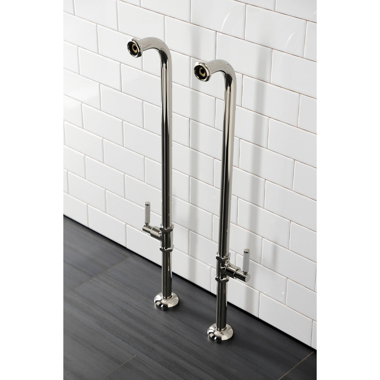 Concord AE810S6DKL Freestanding Tub Supply Line, Polished Nickel