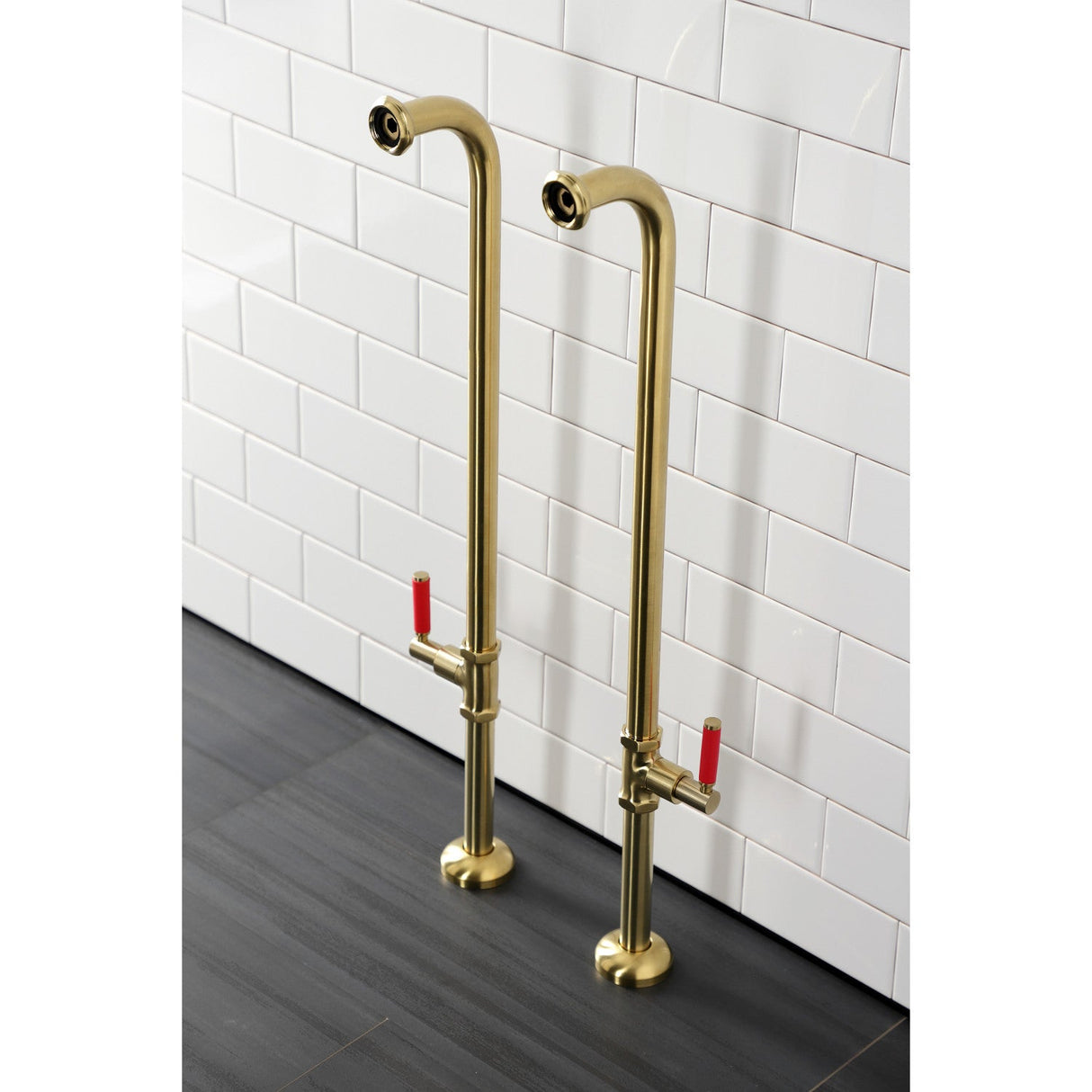 Concord AE810S7DKL Freestanding Tub Supply Line, Brushed Brass