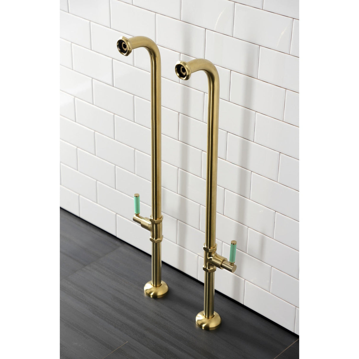 Concord AE810S7DKL Freestanding Tub Supply Line, Brushed Brass
