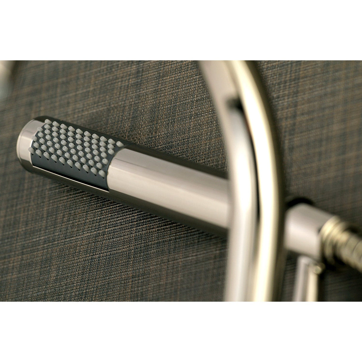 Concord AE8156DL Three-Handle 2-Hole Tub Wall Mount Clawfoot Tub Faucet with Hand Shower, Polished Nickel