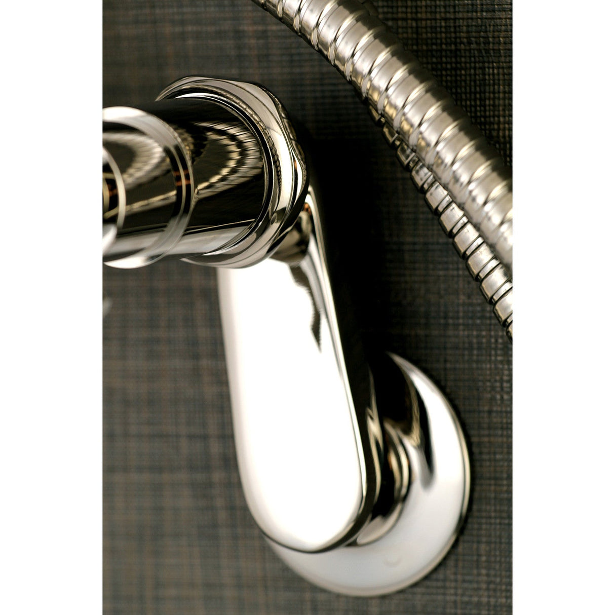 Concord AE8156DX Three-Handle 2-Hole Tub Wall Mount Clawfoot Tub Faucet with Hand Shower, Polished Nickel