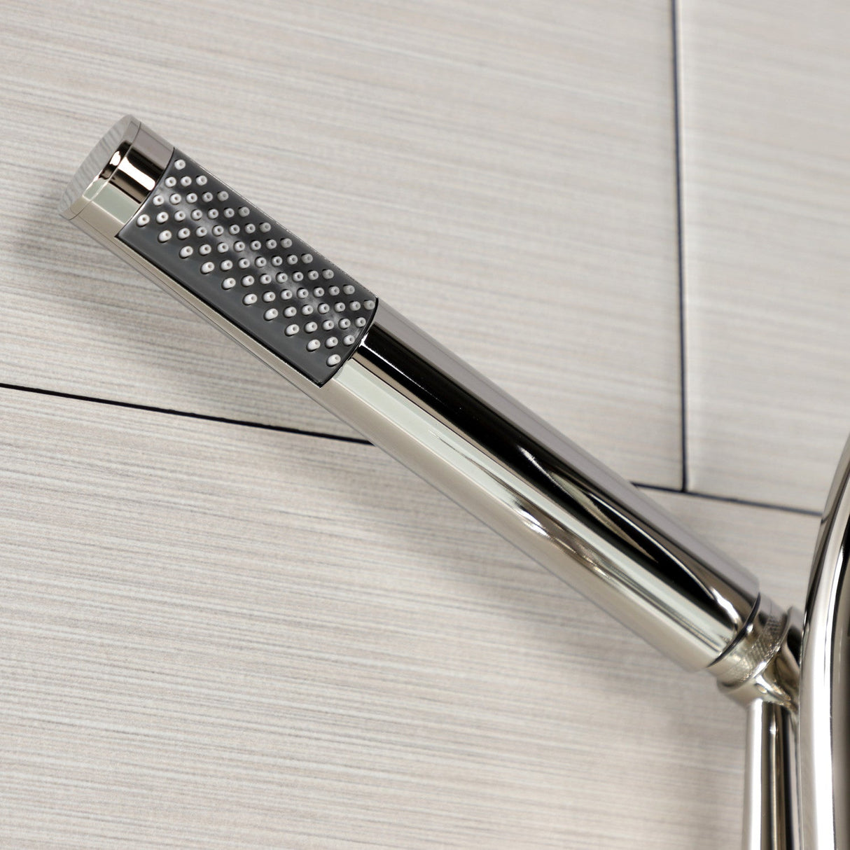 Belknap AE8156RX Three-Handle 2-Hole Tub Wall Mount Clawfoot Tub Faucet with Hand Shower, Polished Nickel