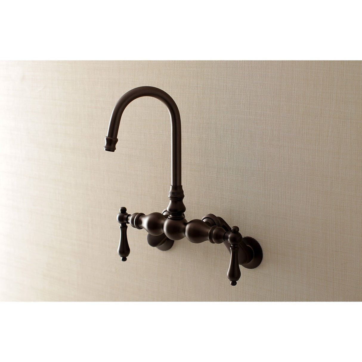Aqua Vintage AE81T5 Two-Handle 2-Hole Tub Wall Mount Clawfoot Tub Faucet, Oil Rubbed Bronze