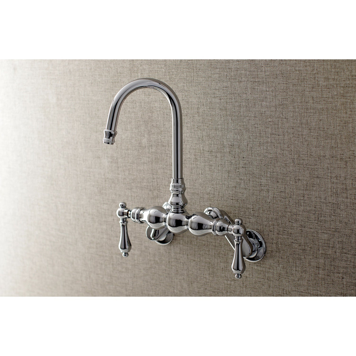 Aqua Vintage AE82T1 Two-Handle 2-Hole Tub Wall Mount Clawfoot Tub Faucet, Polished Chrome