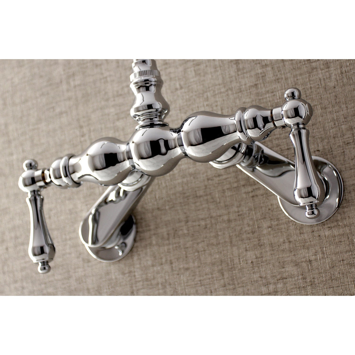 Aqua Vintage AE82T1 Two-Handle 2-Hole Tub Wall Mount Clawfoot Tub Faucet, Polished Chrome
