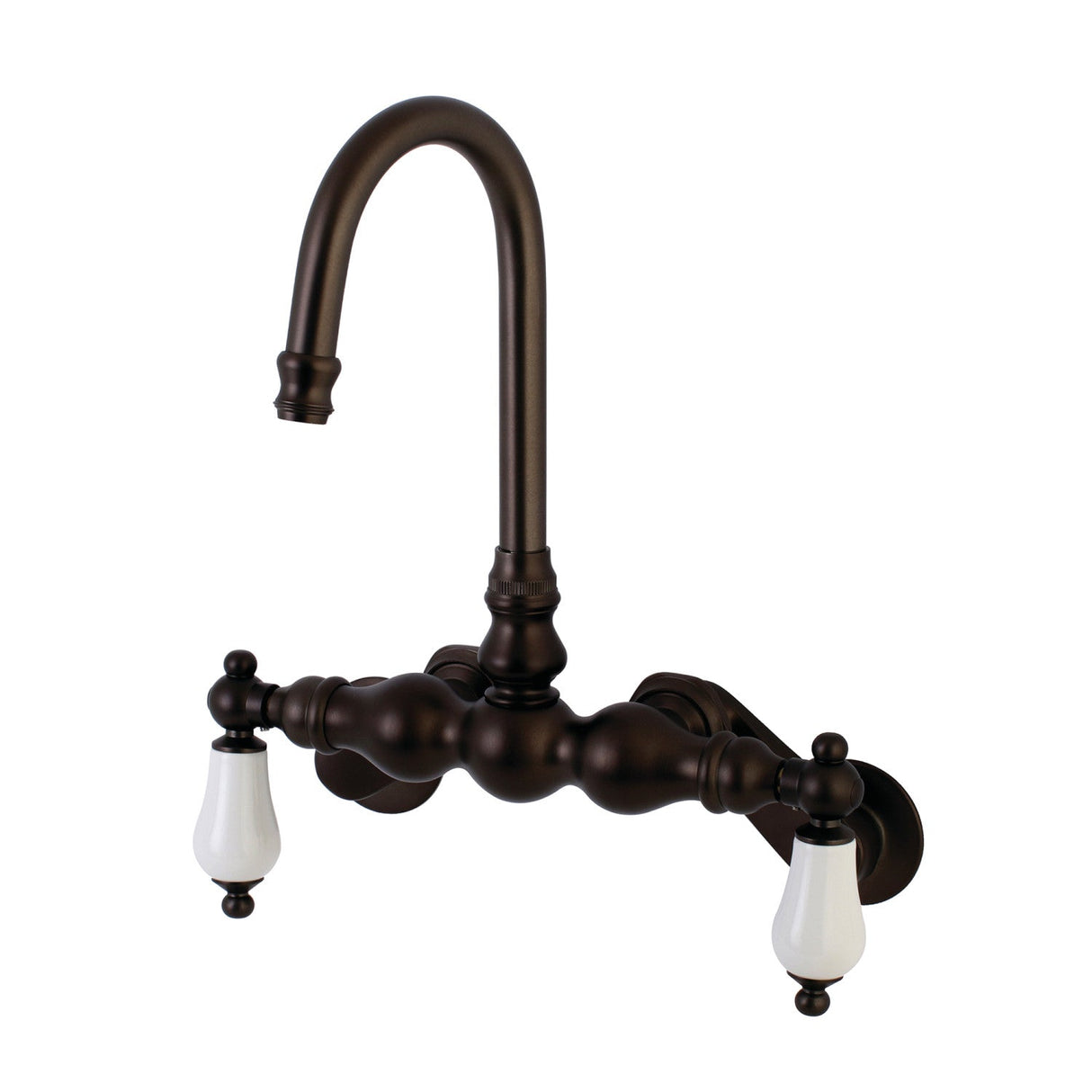 Aqua Vintage AE83T5 Two-Handle 2-Hole Tub Wall Mount Clawfoot Tub Faucet, Oil Rubbed Bronze