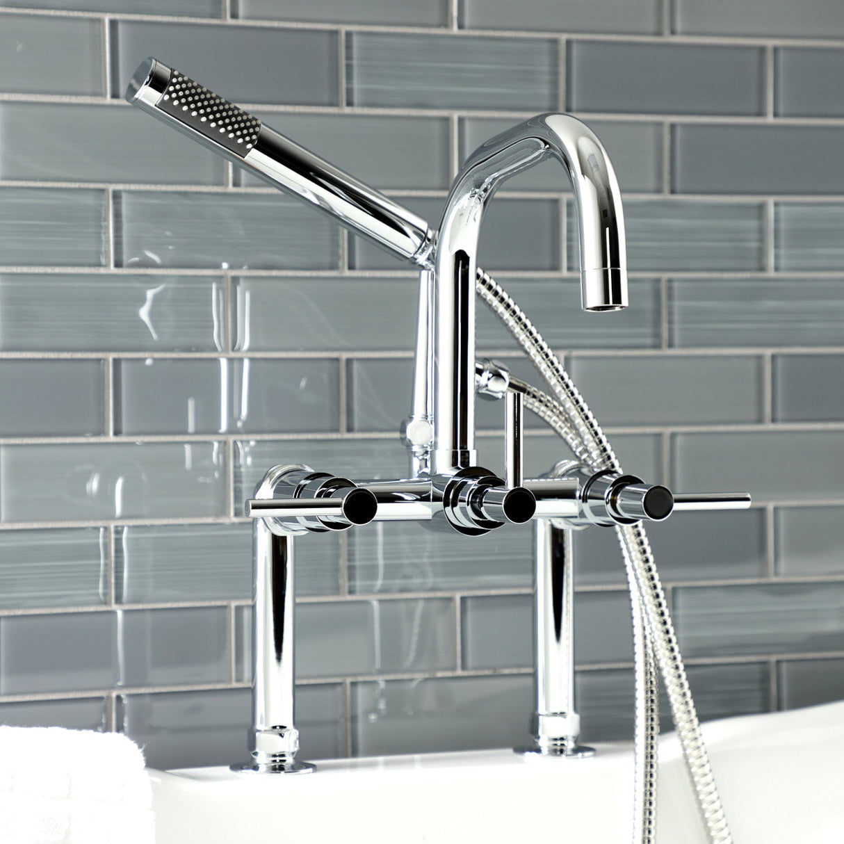 Concord AE8401DL Deck Mount Clawfoot Tub Faucet, Polished Chrome