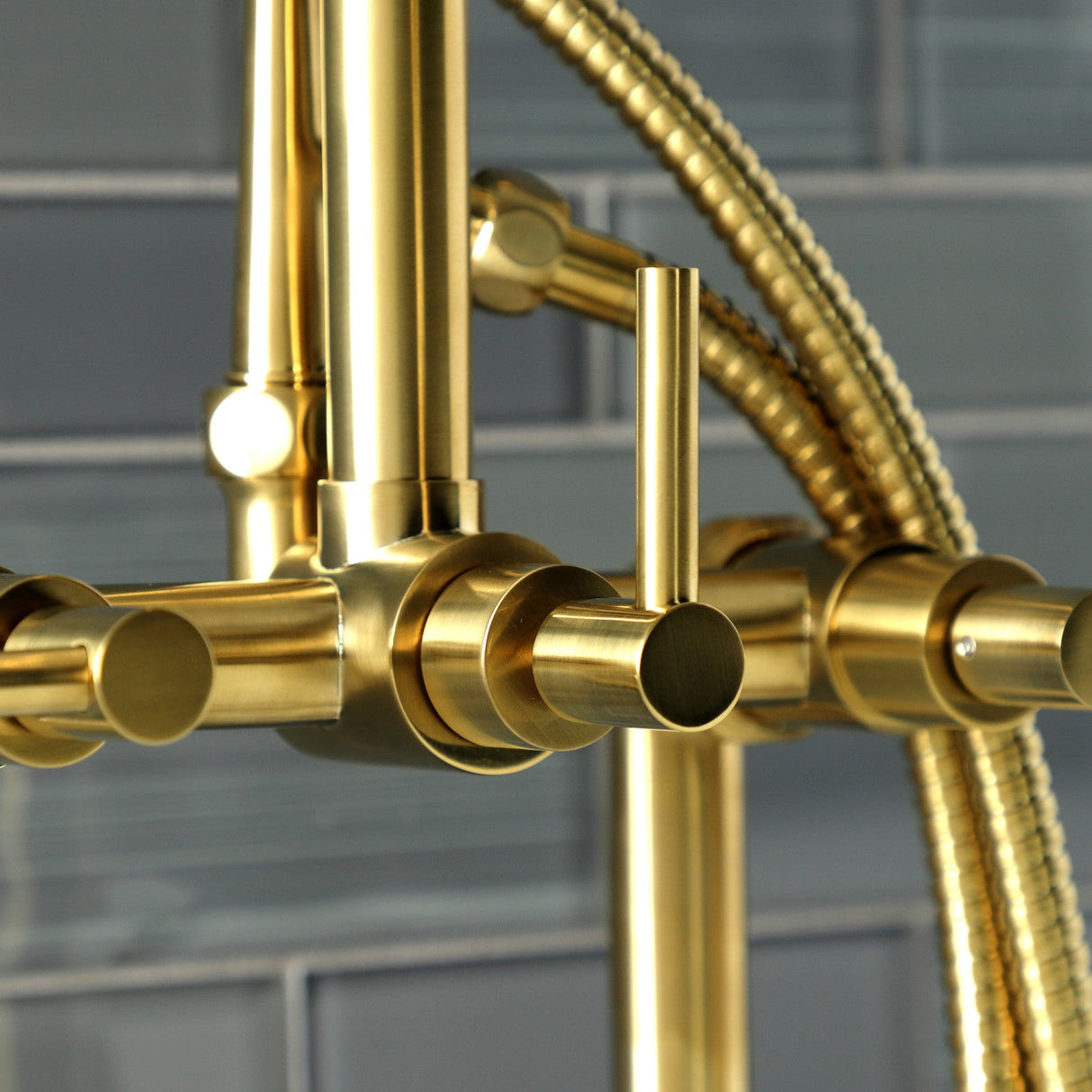 Concord AE8407DL Deck Mount Clawfoot Tub Faucet, Brushed Brass