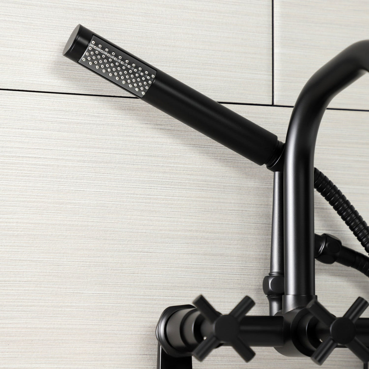 Concord AE8450DX Wall Mount Clawfoot Tub Faucet, Matte Black