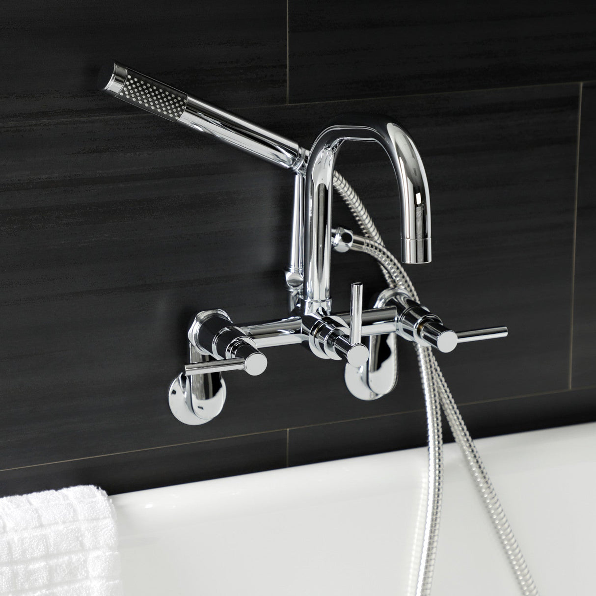 Concord AE8451DL Wall Mount Clawfoot Tub Faucet, Polished Chrome
