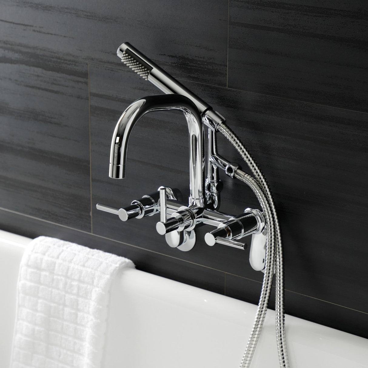 Concord AE8451DL Wall Mount Clawfoot Tub Faucet, Polished Chrome