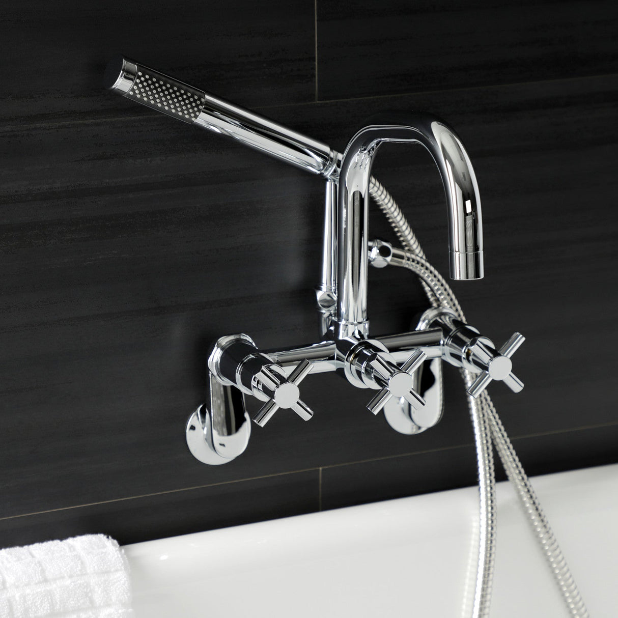 Concord AE8451DX Wall Mount Clawfoot Tub Faucet, Polished Chrome