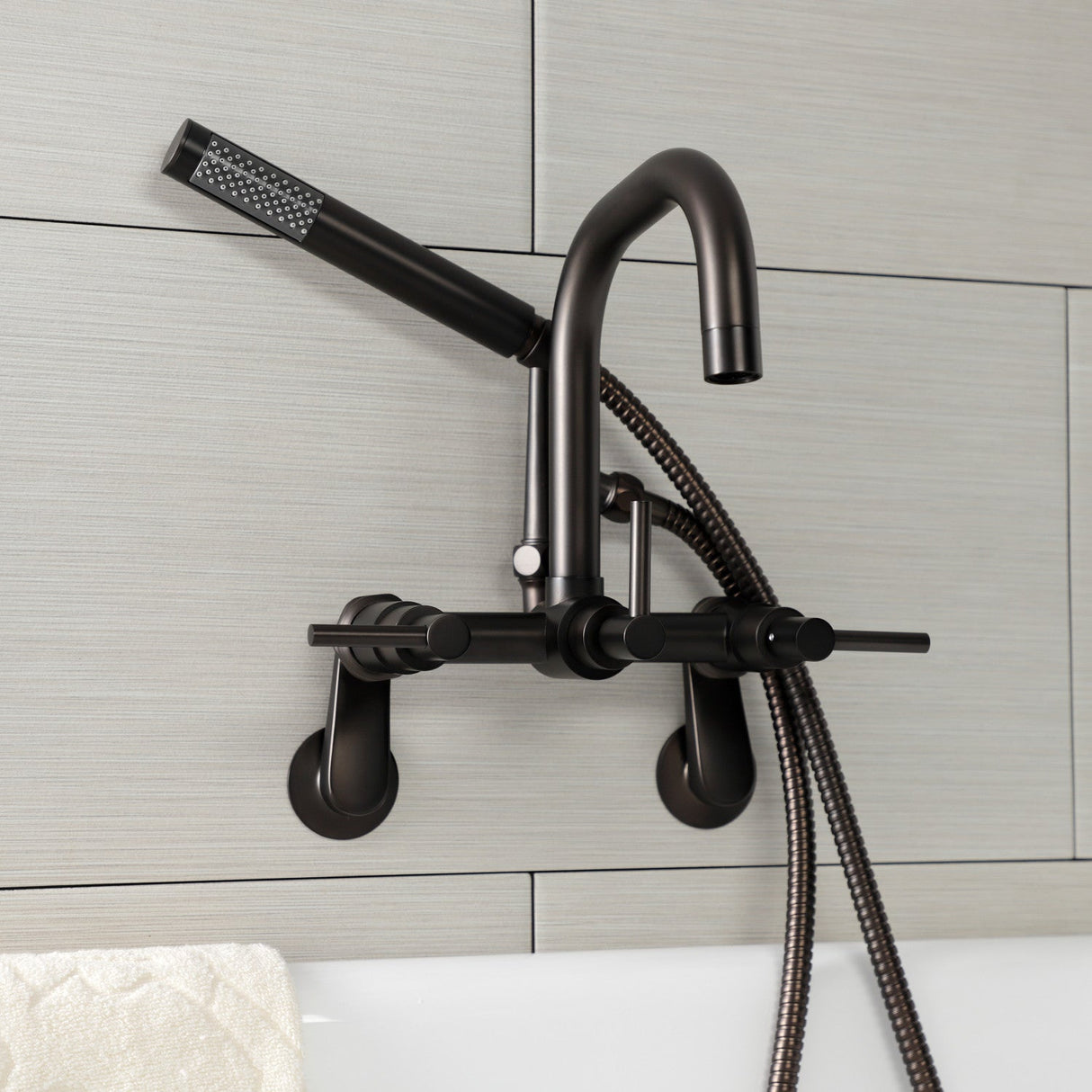 Concord AE8455DL Wall Mount Clawfoot Tub Faucet, Oil Rubbed Bronze