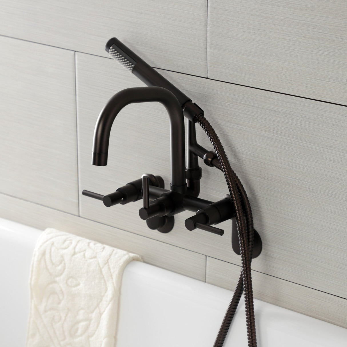 Concord AE8455DL Wall Mount Clawfoot Tub Faucet, Oil Rubbed Bronze