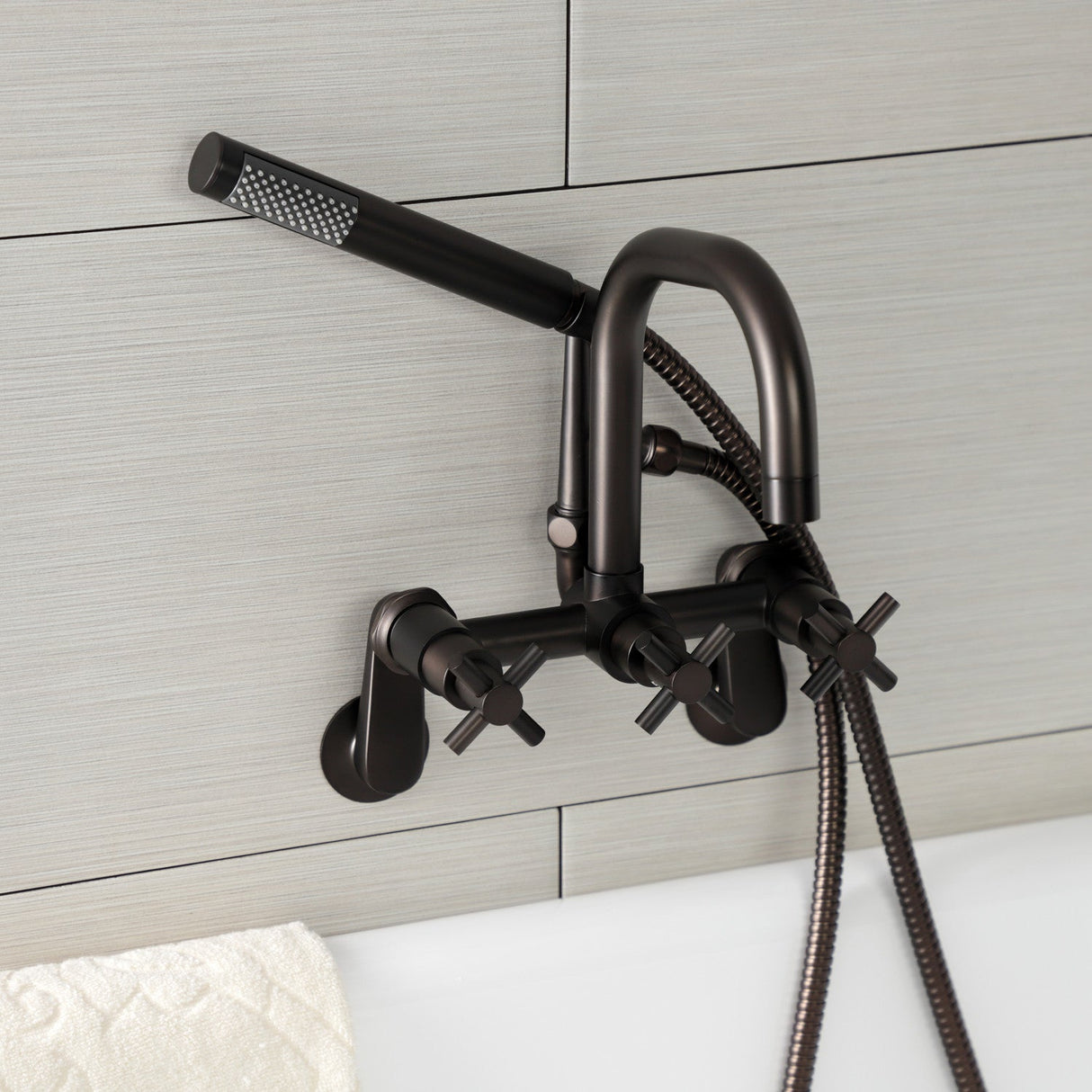 Concord AE8455DX Wall Mount Clawfoot Tub Faucet, Oil Rubbed Bronze