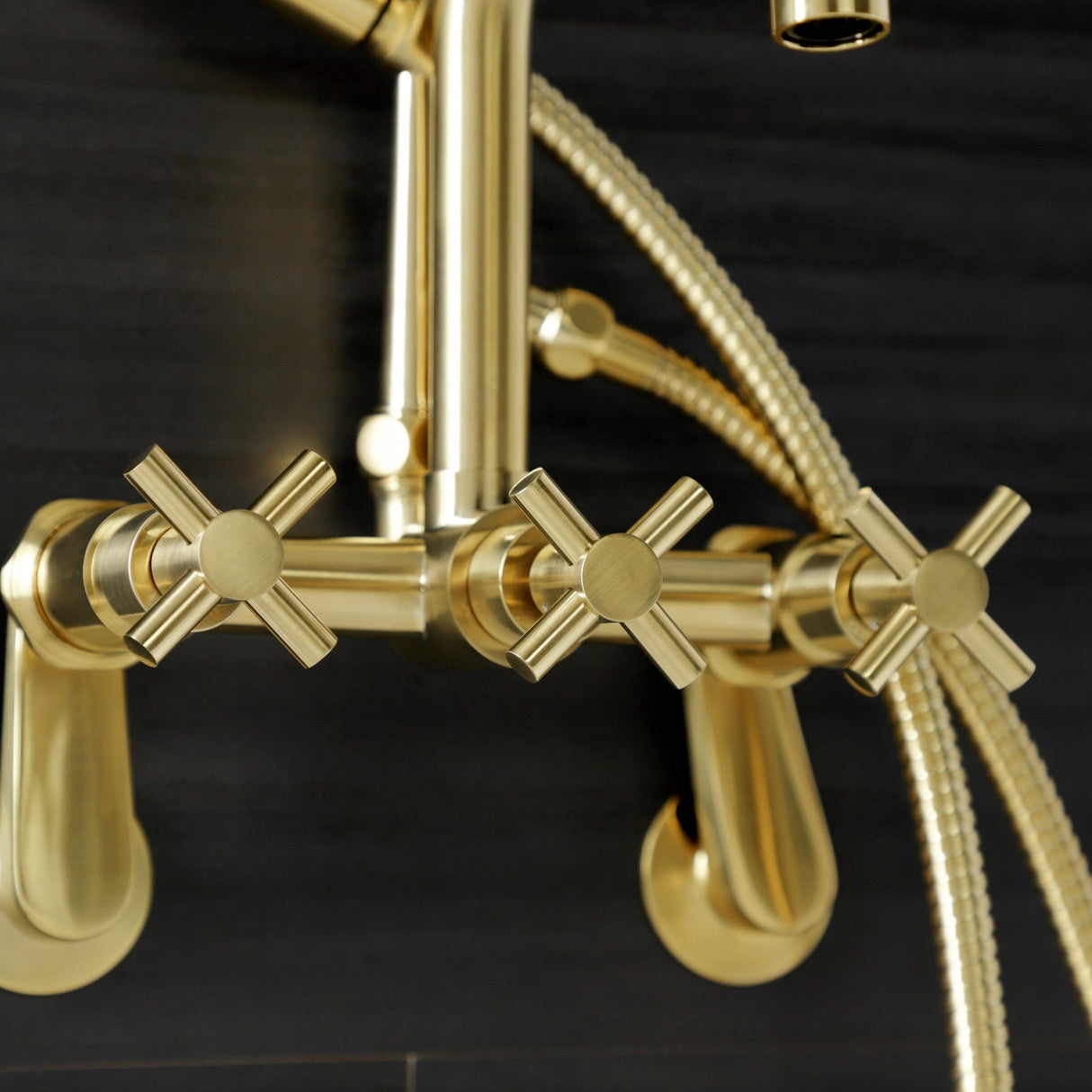 Concord AE8457DX Wall Mount Clawfoot Tub Faucet, Brushed Brass