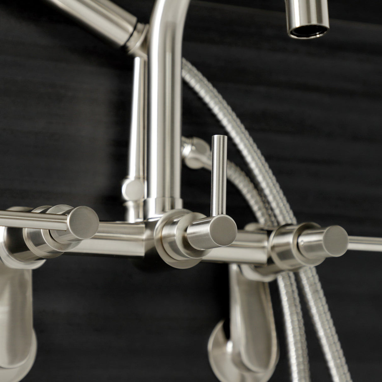 Concord AE8458DL Wall Mount Clawfoot Tub Faucet, Brushed Nickel