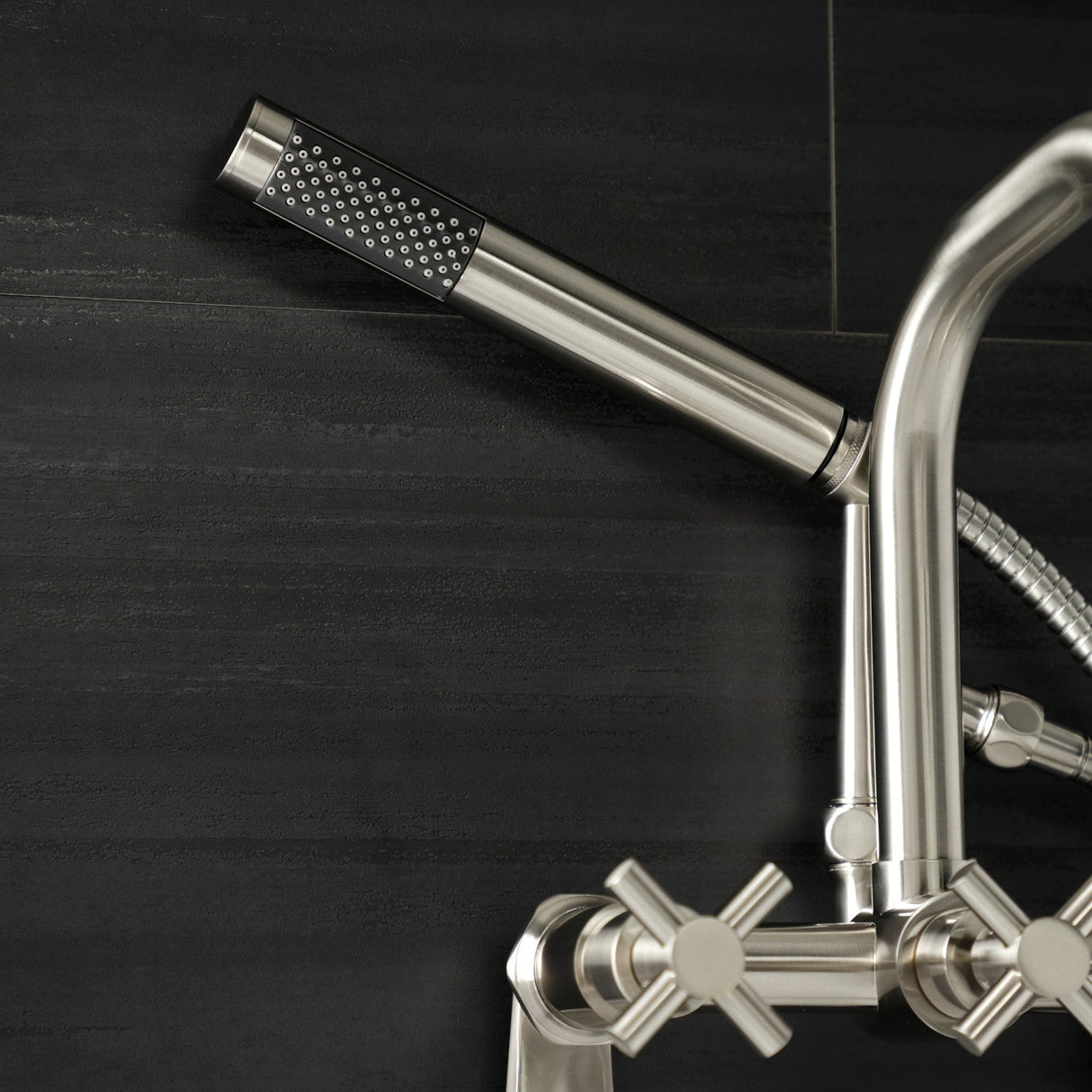 Concord AE8458DX Wall Mount Clawfoot Tub Faucet, Brushed Nickel