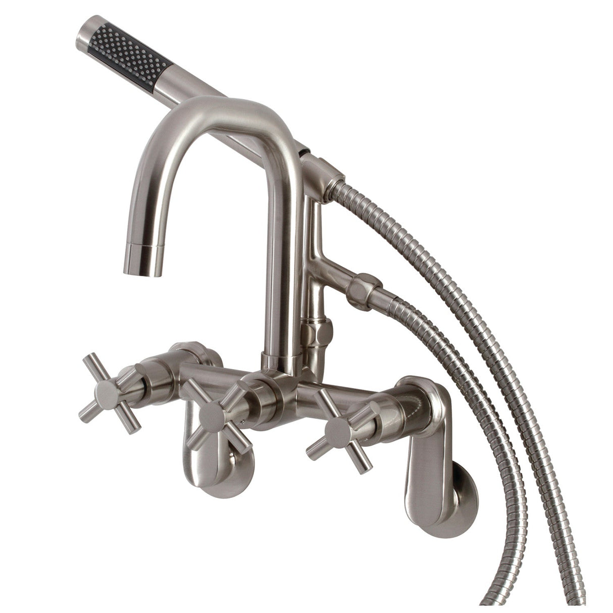 Concord AE8458DX Wall Mount Clawfoot Tub Faucet, Brushed Nickel