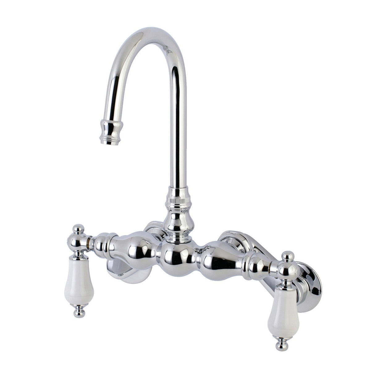 Aqua Vintage AE84T1 Two-Handle 2-Hole Tub Wall Mount Clawfoot Tub Faucet, Polished Chrome