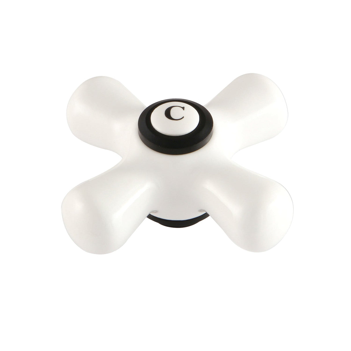 Aqua Vintage AECX0C Cold Porcelain Cross Handle, Matte Black