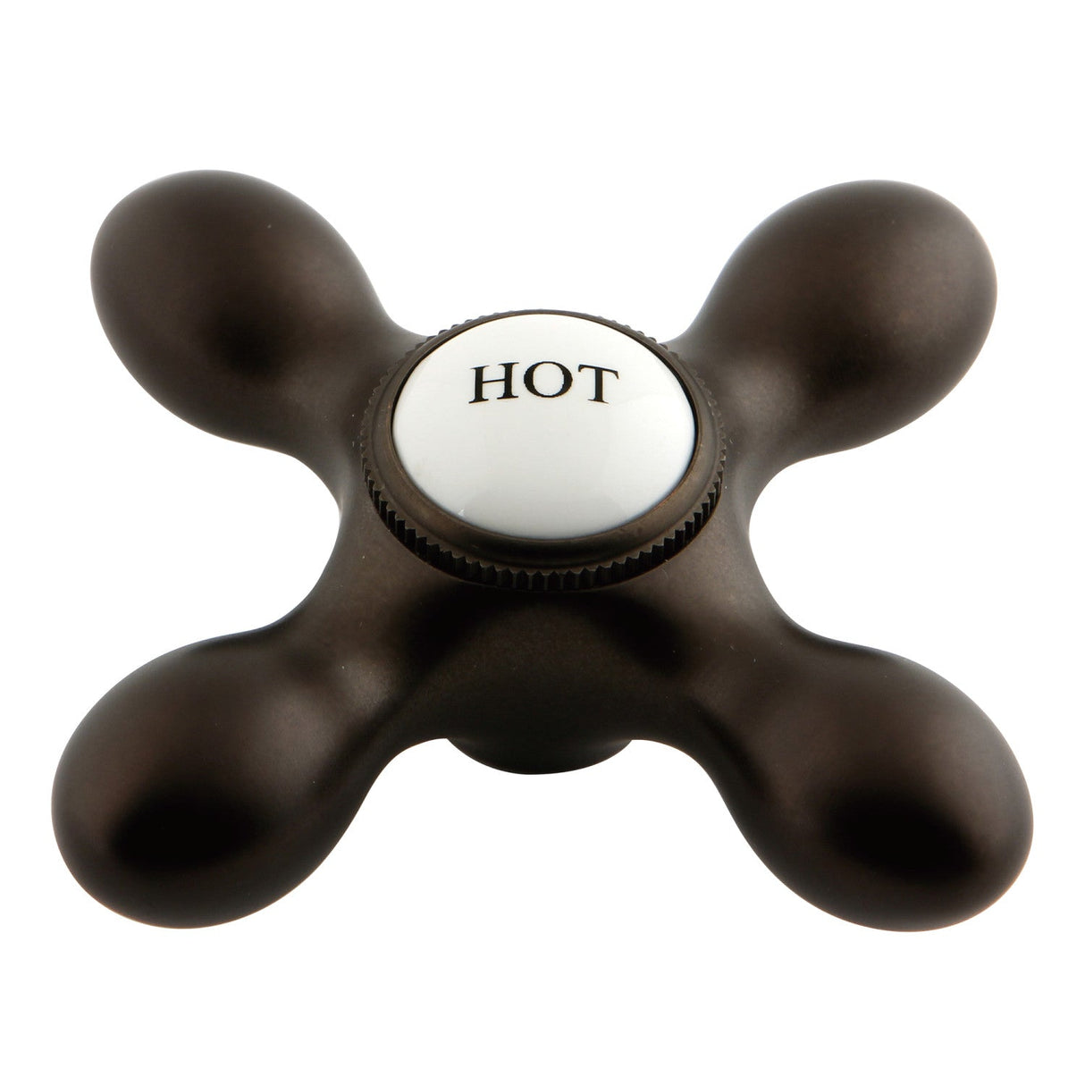 Aqua Vintage AEMX5H Hot Brass Cross Handle, Oil Rubbed Bronze