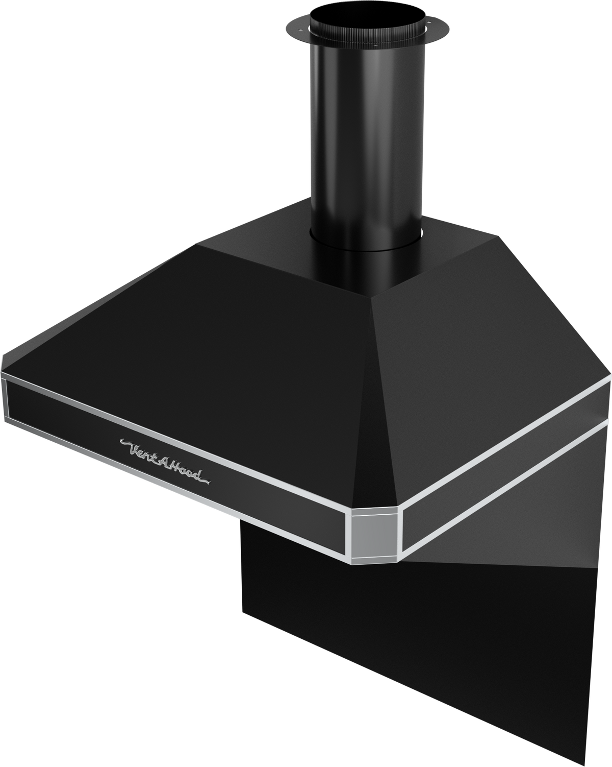 Vent-A-Hood AH12-248 BC 48" 600 CFM Professional Retro-Style Wall Mount Range Hood with Magic Lung Blower, Black Carbide