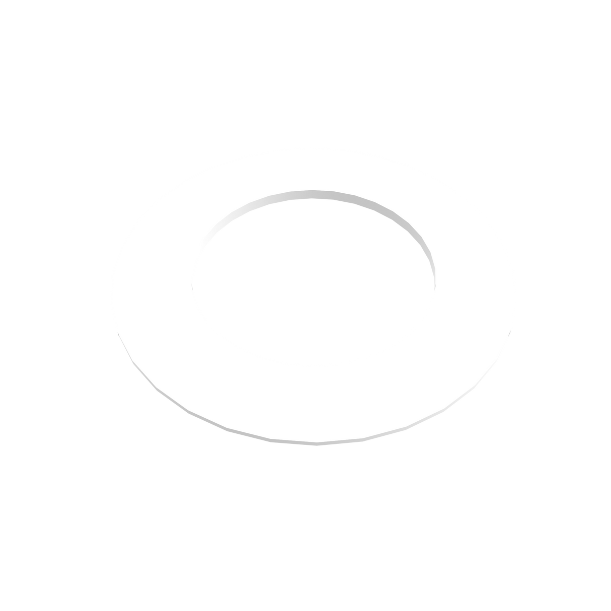 Amba Products Accessory AE-1R-W 1mm Round Spacer (Qty of 2) for Antus or Sirio Collections - 0.04 x 1.5 x 1.5 in. - White Finish