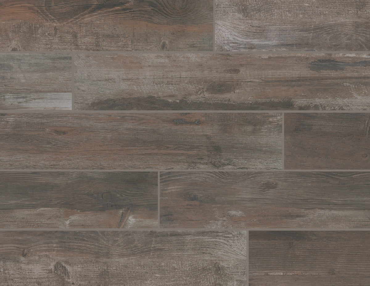 American Olean Bryson Valley Truffle Barnwood Plank 8x48 Matte Floor Tile