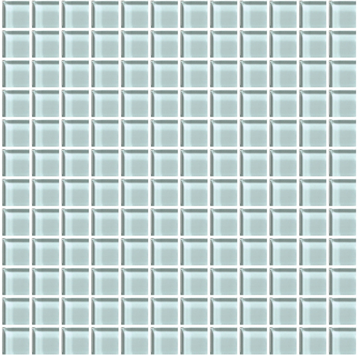 American Olean Color Appeal Moonlight Straight Joint 1x1 Glass Mosaic Tile