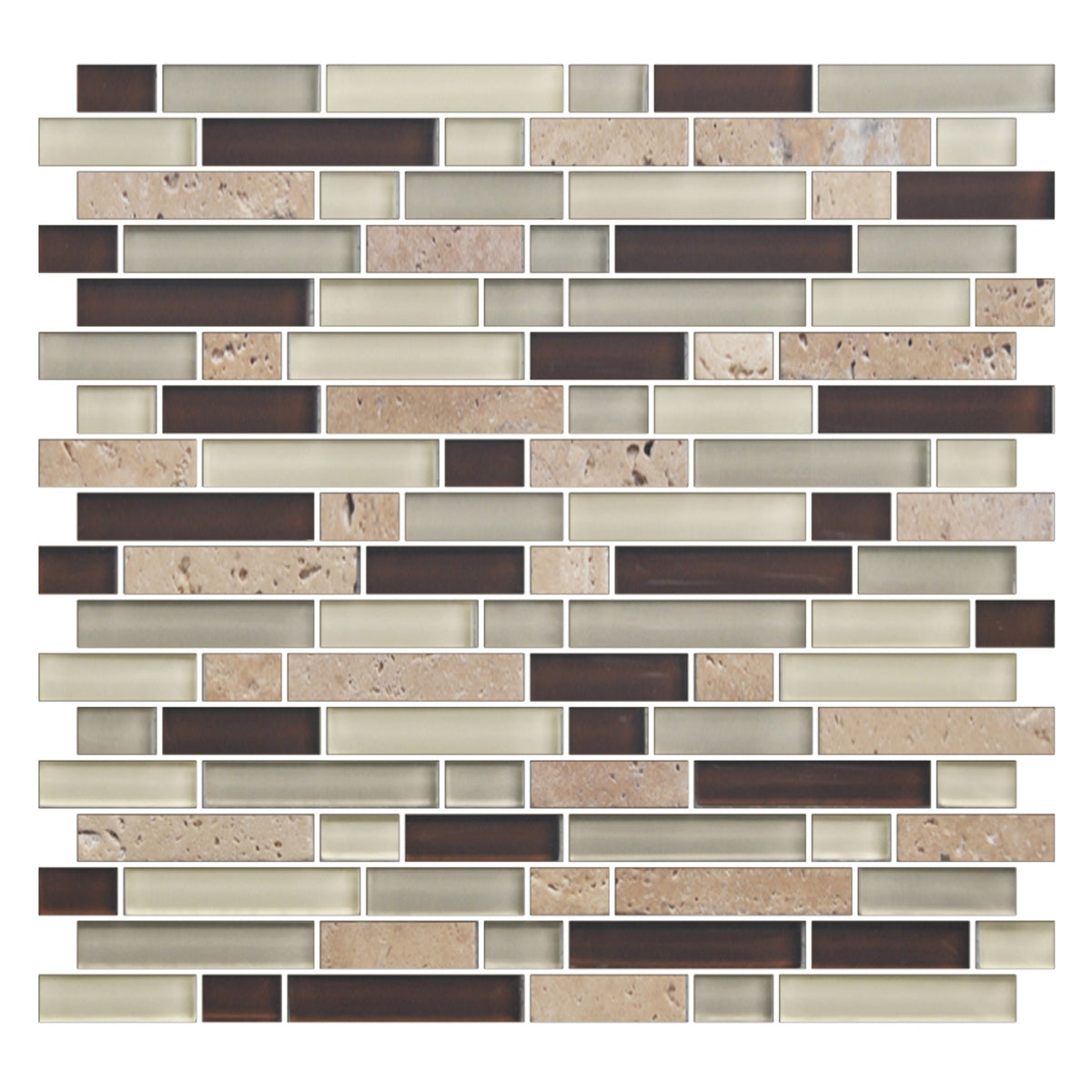 American Olean Color Appeal Canyon Trail Blend Random 5/8 Glass Mosaic Tile
