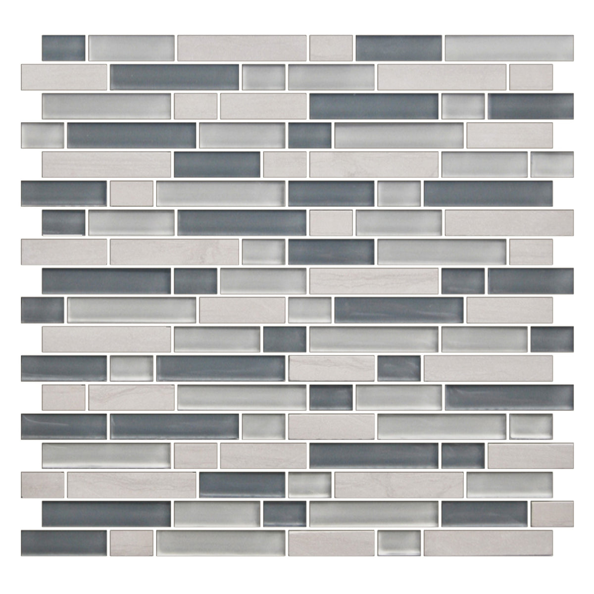 American Olean Color Appeal Sea Cliff Blend Random 5/8 Glass Mosaic Tile