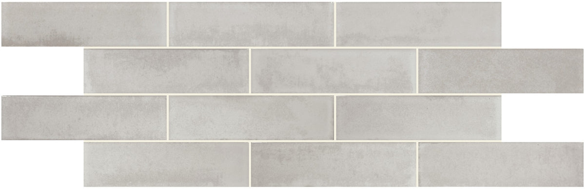 American Olean Conrad Brick Polar Rectangle 2.25x8 Glossy Floor Tile