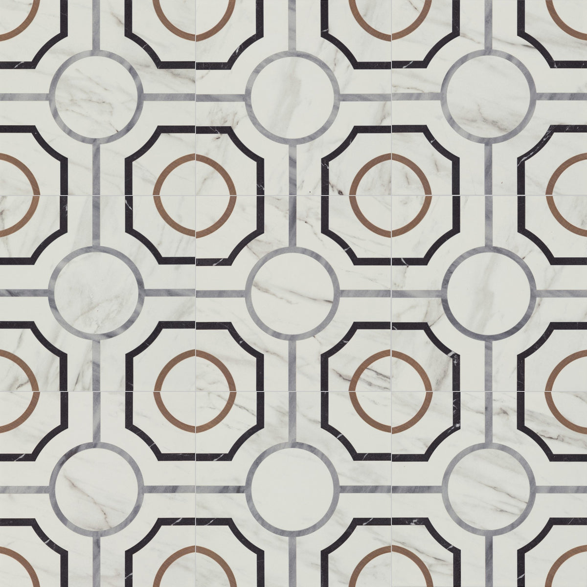 American Olean Clarasea Metropolitan 8x8 Matte Floor Tile Deco