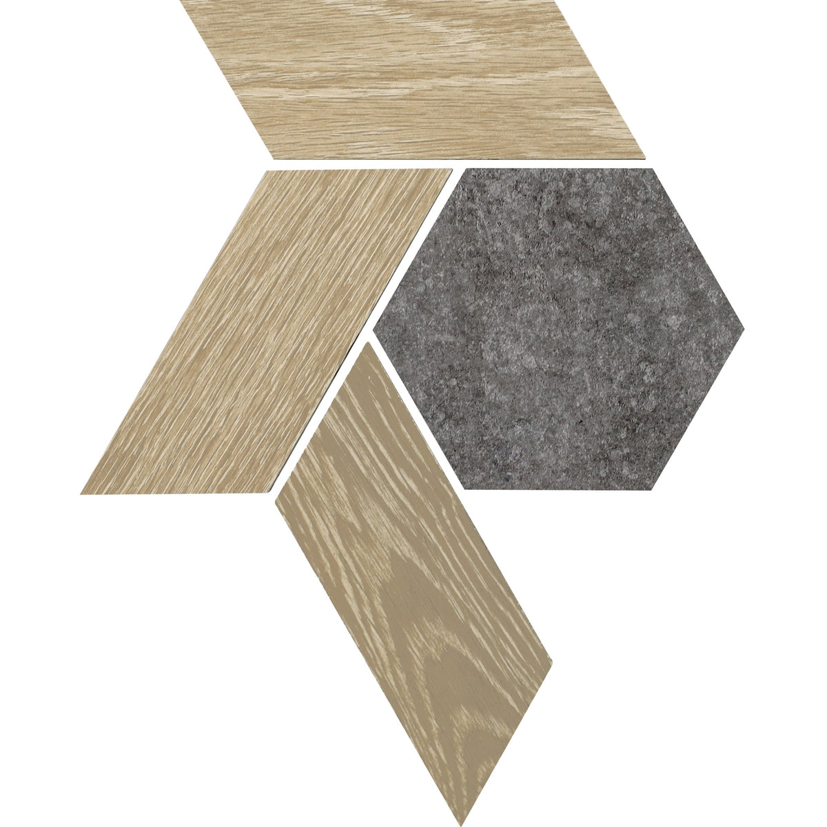American Olean Historic Limestone Legacy Blend Hexagon 12x10 Matte Mosaic Tile