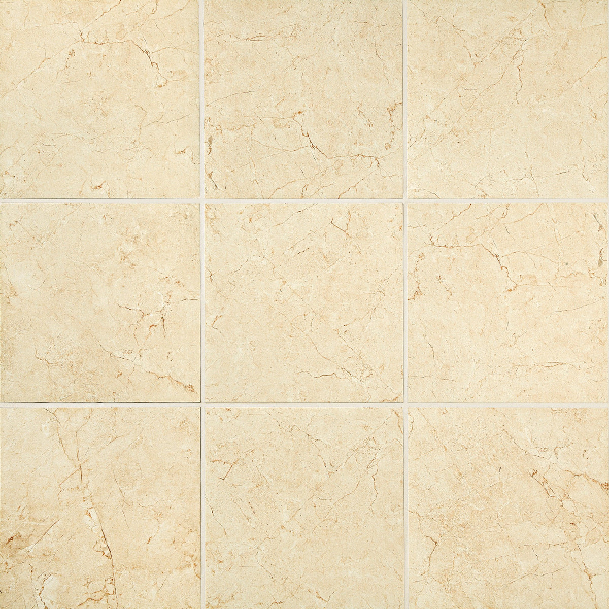 American Olean Mirasol Crema Laila Square 12x12 Matte Floor Tile