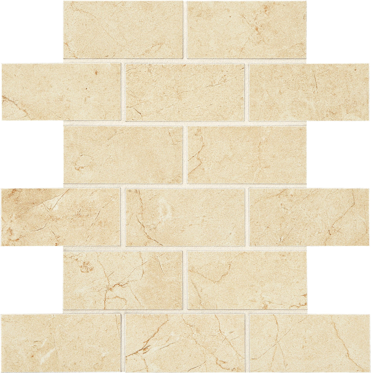 American Olean Mirasol Crema Laila Brick Joint 2x4 Matte Mosaic Tile
